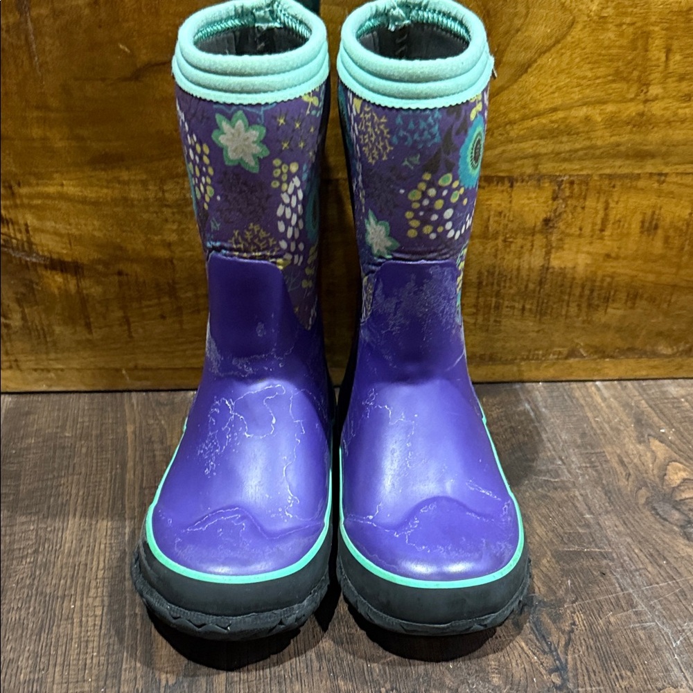 Bogs Kids Purple and Teal Rain Boots